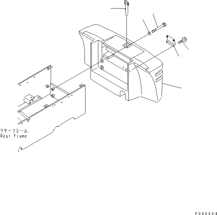 Wheel Loaders Komatsu / WA50-3 S/N 20001-22999 (S3D84E (Emission) Eng. Installed)(wa50-3-c) / COUNTER WEIGHT(270080 : M4510-01A0)