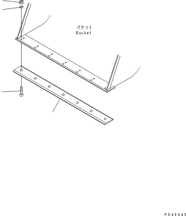 Wheel Loaders Komatsu / WA50-3 S/N 20001-22999 (S3D84E (Emission) Eng. Installed)(wa50-3-c) / CUTTING EDGE(330020 : T4122-01A0)