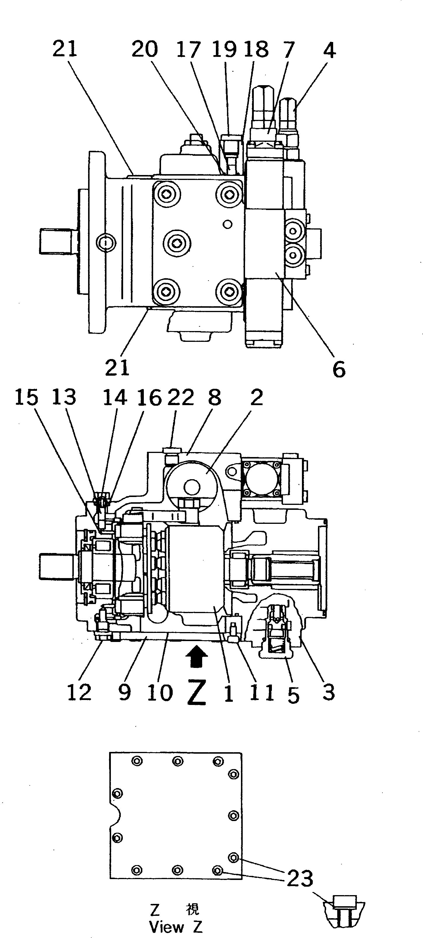 Wheel Loaders Komatsu / WA50-3 S/N 20001-22999 (For North America / S3D84E (Emission) Eng. Installed)(wa50-30c) / MAIN PUMP (PISTON PUMP INNER PARTS)(#20642-22999)(420030 : Y1610-02A0A)