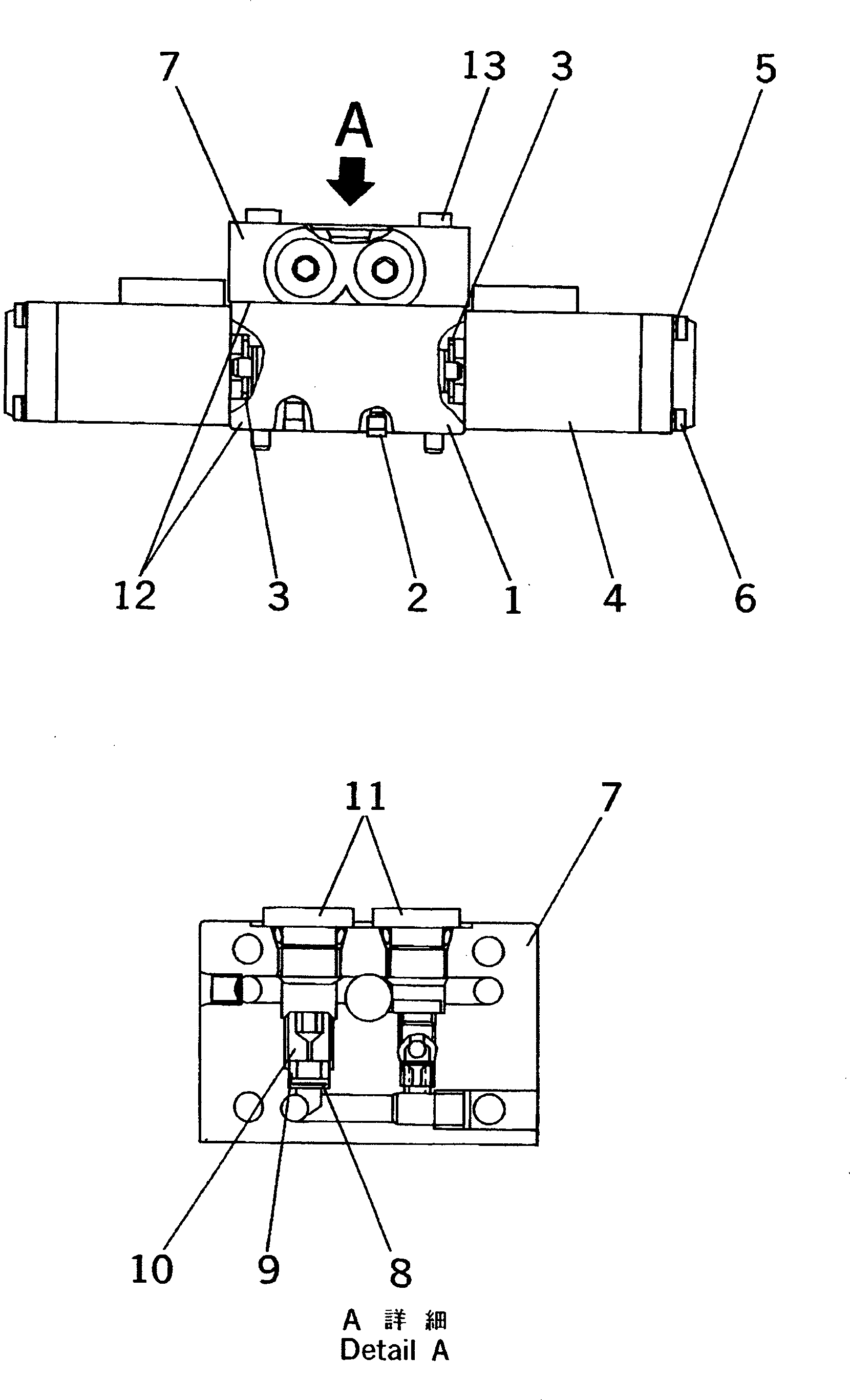 Wheel Loaders Komatsu / WA50-3 S/N 20001-22999 (For North America / S3D84E (Emission) Eng. Installed)(wa50-30c) / MAIN PUMP (PISTON PUMP INNER PARTS) (CONTROL AND CUT-OFF VALVE)(#20642-22999)(420070 : Y1610-06A0A)