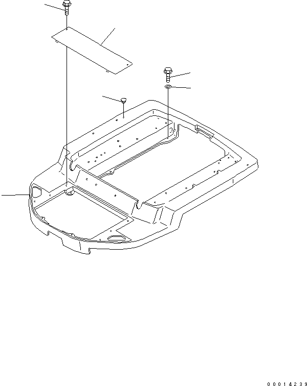 Wheel Loaders Komatsu / WA50-3-CN S/N 23001-UP(wa50-30r) / FLOOR FRAME (SNOW REMOVAL SPEC.)(240140 : K4200-01A5)
