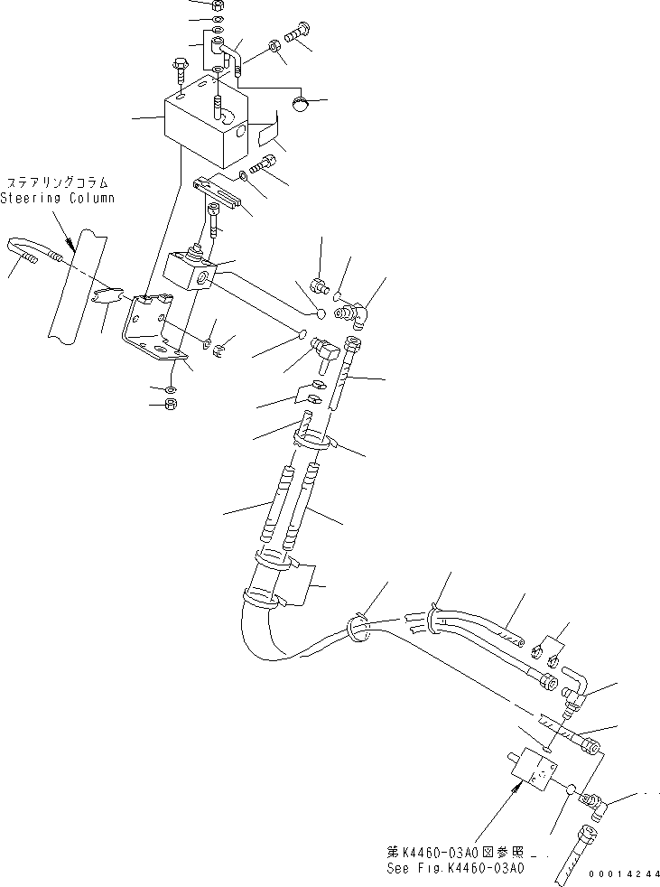 Wheel Loaders Komatsu / WA50-3-CN S/N 23001-UP(wa50-30r) / HST INCHING CONTROL LINE(240190 : K4450-01A0)