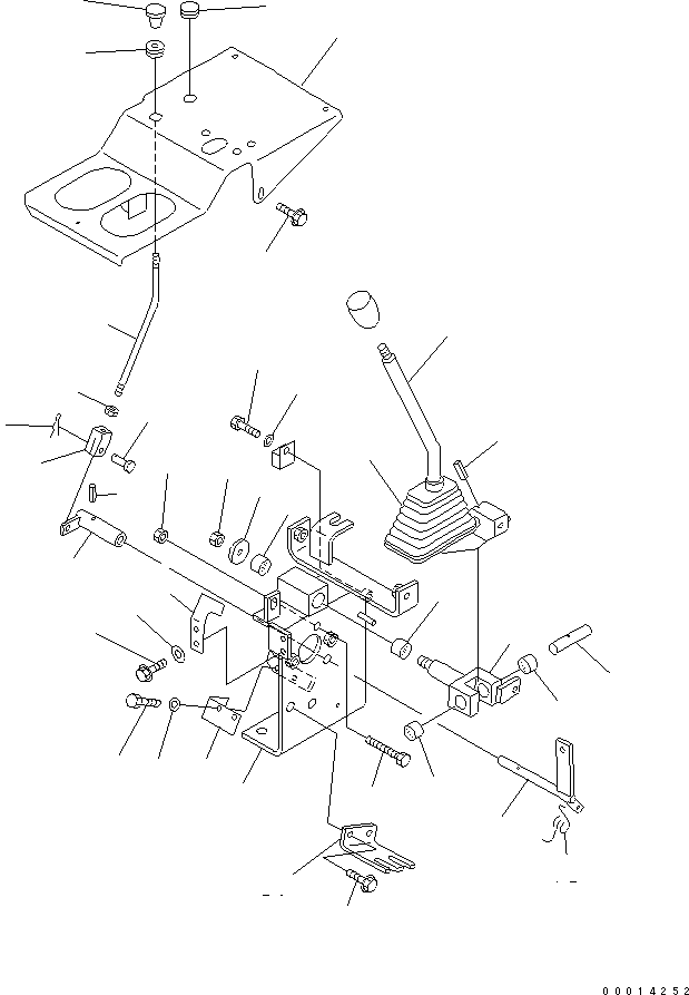 Wheel Loaders Komatsu / WA50-3-CN S/N 23001-UP(wa50-30r) / WORK EQUIPMENT CONTROL (LEVER) (FOR HAND THROTTLE)(240280 : K4500-01A3)