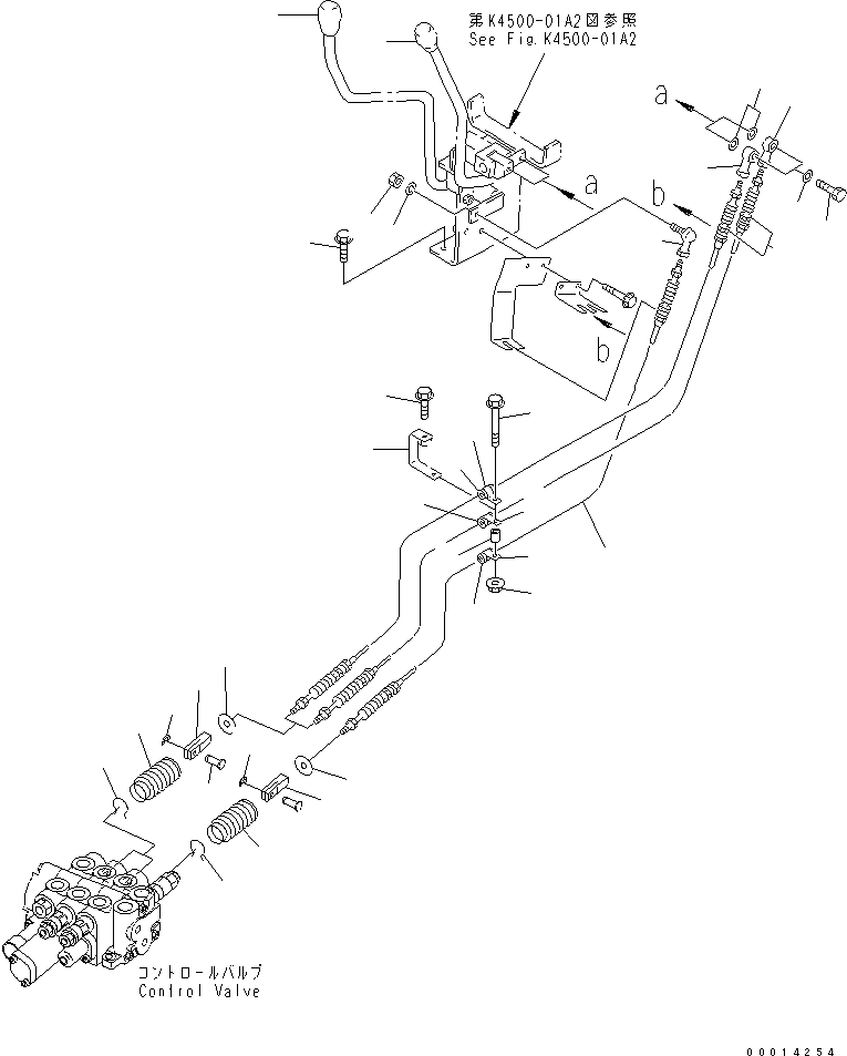 Wheel Loaders Komatsu / WA50-3-CN S/N 23001-UP(wa50-30r) / WORK EQUIPMENT CONTROL (LINK) (FOR FRONT ATTACHMENT)(240300 : K4500-02A1)