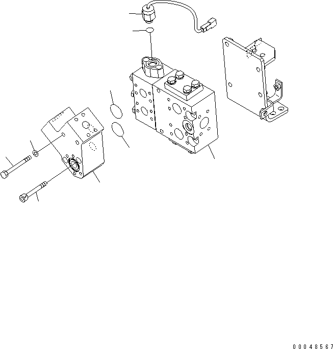Wheel Loaders Komatsu / WA500-6R S/N 60001-60009(wa500-4c) / EMERGENCY STEERING LINE (DIVERTER VALVE)(#60001-)(150060 : F4300-03A0)