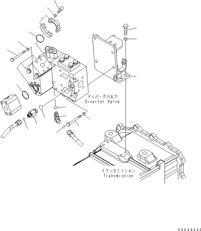 Wheel Loaders Komatsu / WA500-6R S/N 60001-60009(wa500-4c) / EMERGENCY STEERING LINE (DIVERTER VALVE DRAIN) (FOR EMERGENCY STEERING)(#60001-)(150080 : F4300-05A0)