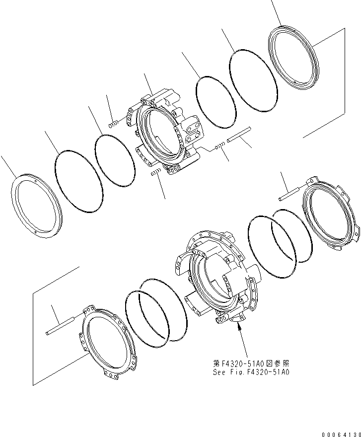 Wheel Loaders Komatsu / WA500-6R S/N 60001-60009(wa500-4c) / TRANSMISSION (4TH AND 3RD HOUSING)(#60001-)(150220 : F4320-52A0)