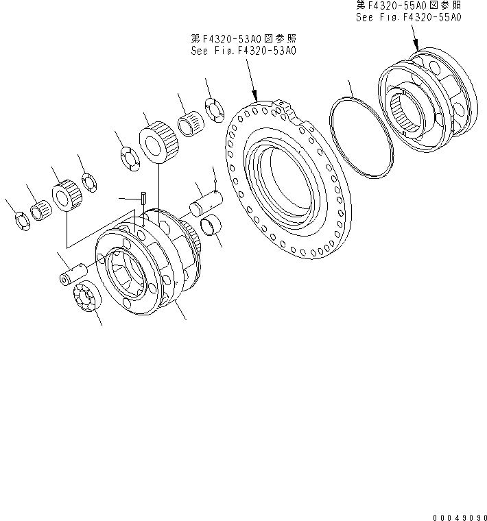 Wheel Loaders Komatsu / WA500-6R S/N 60001-60009(wa500-4c) / TRANSMISSION (4TH AND 3RD CARRIER)(#60001-)(150260 : F4320-56A0)