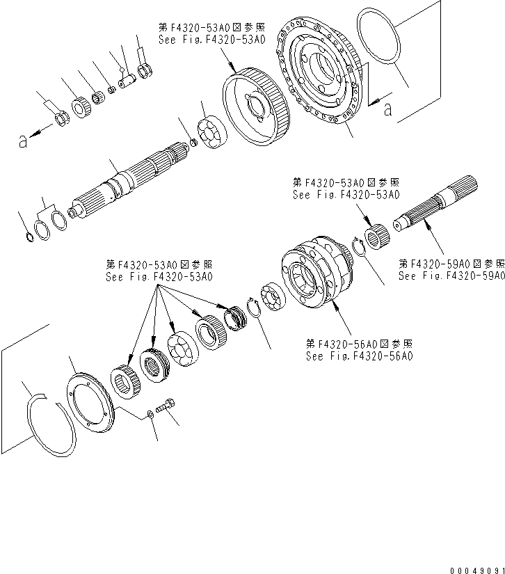 Wheel Loaders Komatsu / WA500-6R S/N 60001-60009(wa500-4c) / TRANSMISSION (2ND AND 1ST CARRIER)(#60001-)(150270 : F4320-57A0)