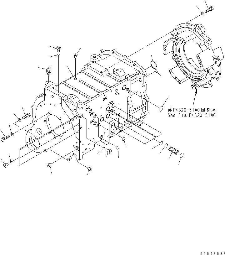 Wheel Loaders Komatsu / WA500-6R S/N 60001-60009(wa500-4c) / TRANSMISSION (TRANSMISSION CASE)(#60001-)(150280 : F4320-58A0)