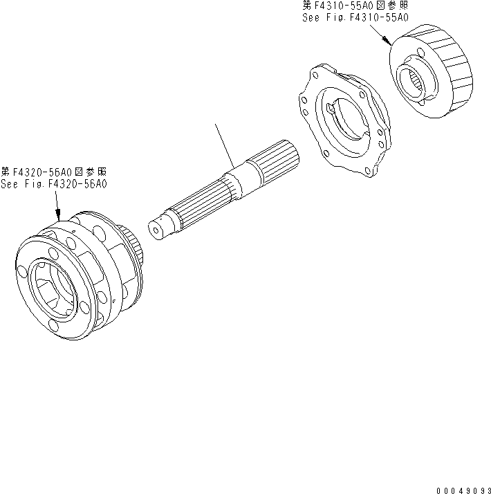 Wheel Loaders Komatsu / WA500-6R S/N 60001-60009(wa500-4c) / TRANSMISSION (INPUT SHAFT)(#60001-)(150290 : F4320-59A0)