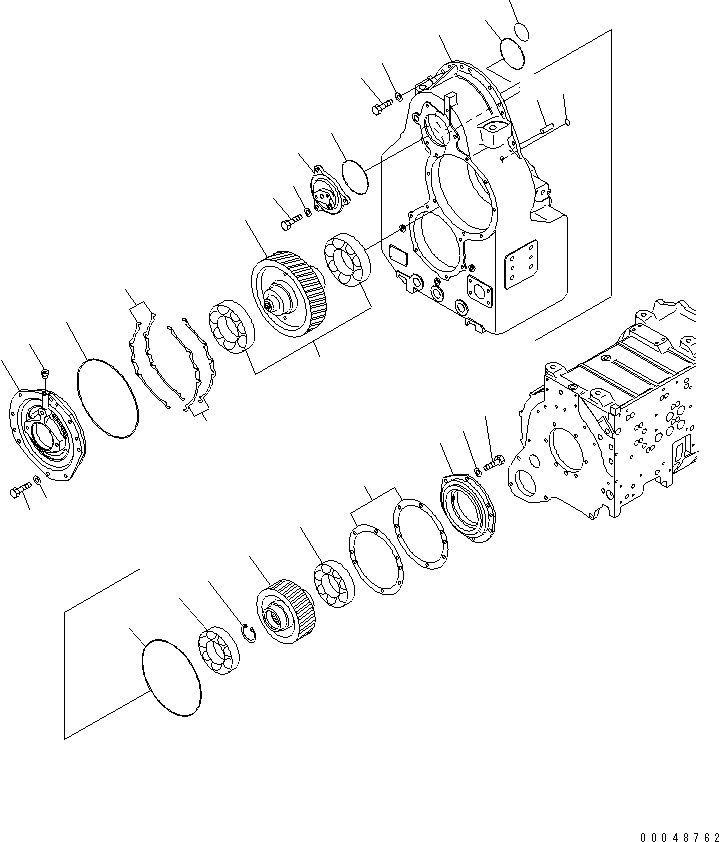 Wheel Loaders Komatsu / WA500-6R S/N 60001-60009(wa500-4c) / TRANSMISSION (TRANSFER CASE)(#60001-)(150310 : F4320-61A0)