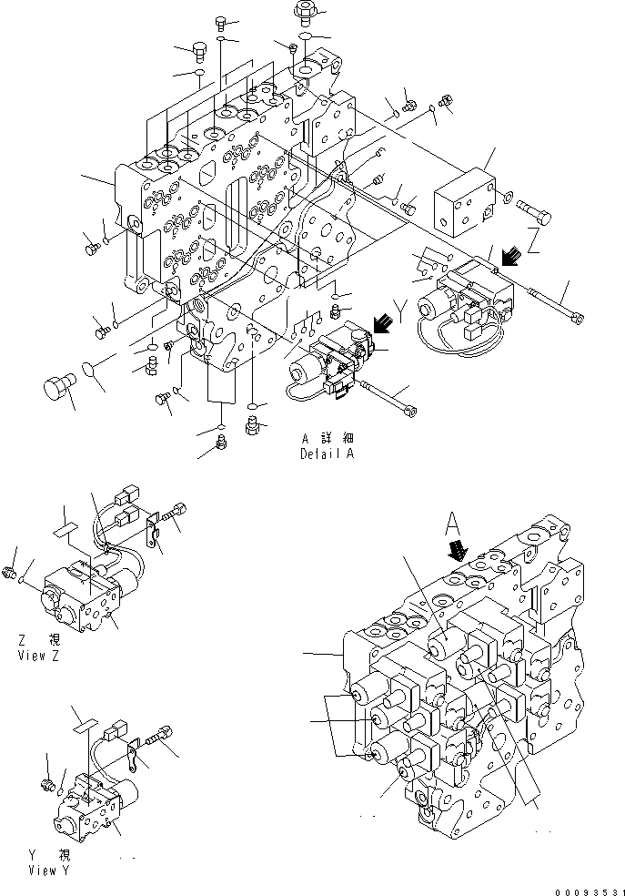 Wheel Loaders Komatsu / WA500-6R S/N 60001-60009(wa500-4c) / TRANSMISSION CONTROL VALVE (CONTROL VALVE AND ECMV) (WITH LOCK-UP)(#60001-)(150350 : F4320-64A1)