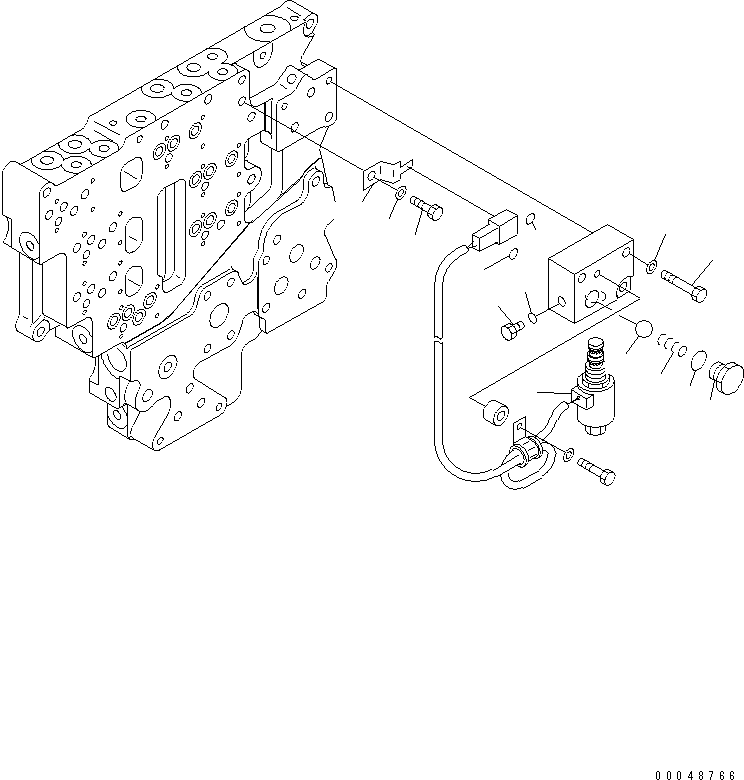 Wheel Loaders Komatsu / WA500-6R S/N 60001-60009(wa500-4c) / TRANSMISSION CONTROL VALVE (PARKING BRAKE SOLENOID VALVE)(#60001-)(150360 : F4320-65A0)