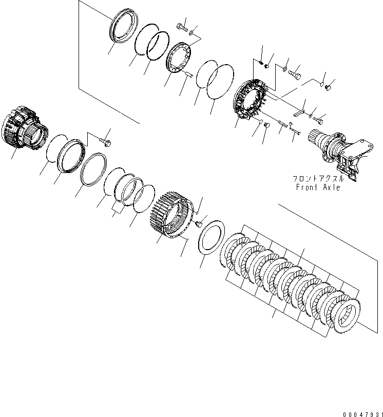 Wheel Loaders Komatsu / WA500-6R S/N 60001-60009(wa500-4c) / FRONT AXLE (FINAL DRIVE ASS