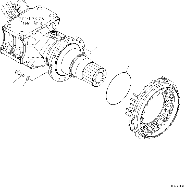 Wheel Loaders Komatsu / WA500-6R S/N 60001-60009(wa500-4c) / FRONT AXLE (FINAL DRIVE RELATED PARTS)(#60001-)(150450 : F4400-05A0)