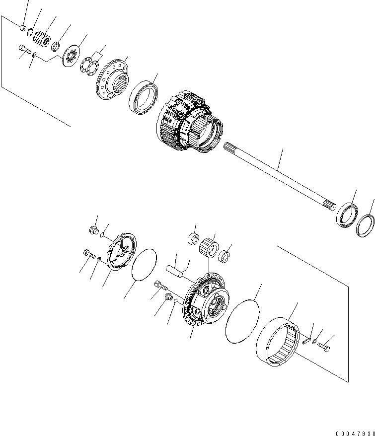 Wheel Loaders Komatsu / WA500-6R S/N 60001-60009(wa500-4c) / REAR AXLE (FINAL DRIVE ASS