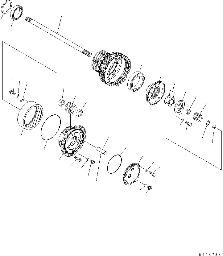 Wheel Loaders Komatsu / WA500-6R S/N 60001-60009(wa500-4c) / REAR AXLE (FINAL DRIVE ASS