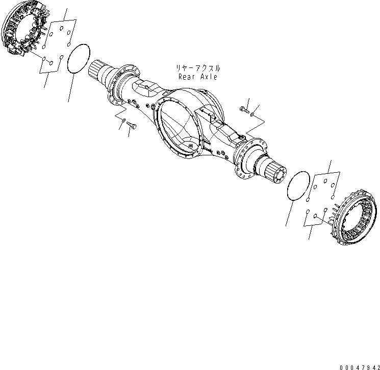 Wheel Loaders Komatsu / WA500-6R S/N 60001-60009(wa500-4c) / REAR AXLE (FINAL DRIVE RELATED PARTS)(#60001-)(150560 : F4500-05A0)