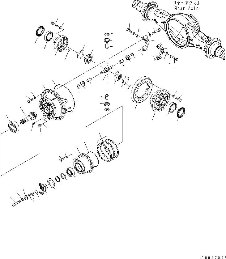Wheel Loaders Komatsu / WA500-6R S/N 60001-60009(wa500-4c) / REAR AXLE (DIFFERENTIAL ASS