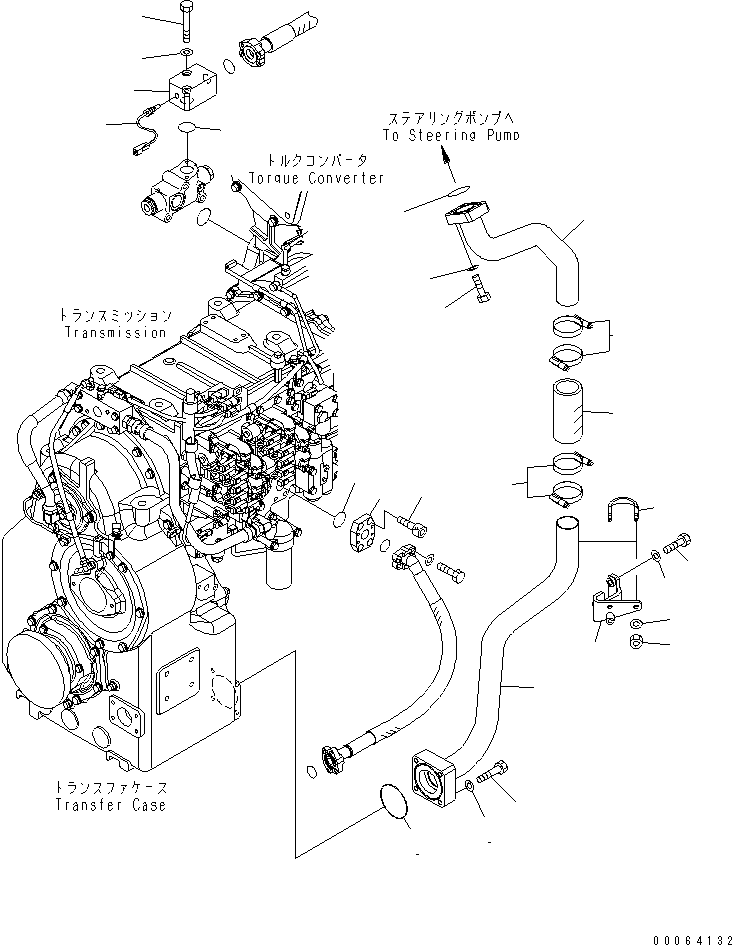 Wheel Loaders Komatsu / WA500-6R S/N 60001-60009(wa500-4c) / TORQUE CONVERTER AND TRANSMISSION LINE (OIL FILTER PIPING ? TRANSMISSION SIDE) (FOR BRAKE COOLING)(#60001-)(150660 : F4700-03A1)
