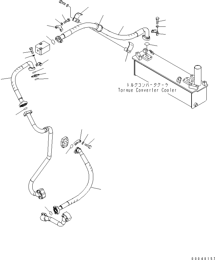Wheel Loaders Komatsu / WA500-6R S/N 60001-60009(wa500-4c) / TORQUE CONVERTER AND TRANSMISSION LINE (TORQUE CONVERTER OIL COOLER LINE)(1/2)(#60001-)(150670 : F4700-04A0)