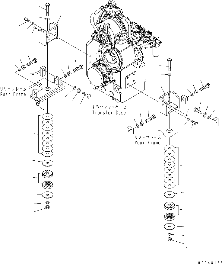 Wheel Loaders Komatsu / WA500-6R S/N 60001-60009(wa500-4c) / TORQUE CONVERTER AND TRANSMISSION MOUNTS(#60001-)(150690 : F4810-01A0)