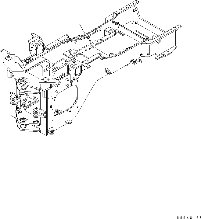 Wheel Loaders Komatsu / WA500-6 S/N 55001-55478 (ecot3, For EU)(wa500-6c) / REAR FRAME (FOR 5-PIECE TIRE AND BRAKE COOLING SYSTEM)(#55001-)(210080 : J4120-01A4)