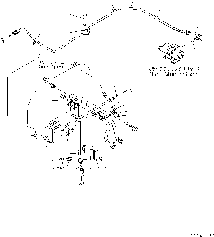 Wheel Loaders Komatsu / WA500-6 S/N 55001-55478 (ecot3, For EU)(wa500-6c) / BRAKE CONTROL (REAR BRAKE PIPING 1/2) (FOR BRAKE COOLING SYSTEM)(#55001-)(241090 : K4460-02A1)