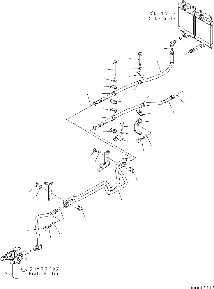Wheel Loaders Komatsu / WA500-6 S/N 55001-55478 (ecot3, For EU)(wa500-6c) / BRAKE CONTROL (FOR BRAKE COOLING SYSTEM) (P.P.C. PUMP COOLING LINE) (2/2)(#55001-)(241260 : K4460-16A1)