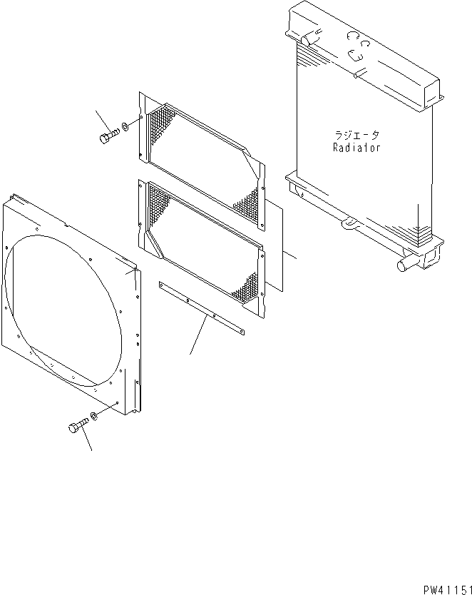 Wheel Loaders Komatsu / WA600-1 S/N 10001-UP (Overseas Version)(wa600-0c) / RADIATOR DUST AND DIRT PROTECTION(030100 : 1241)