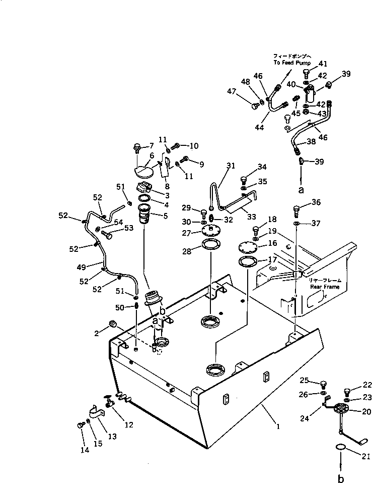 Wheel Loaders Komatsu / WA600-1 S/N 10001-UP (Overseas Version)(wa600-0c) / FUEL TANK AND PIPING(#10881-10921)(030140 : 1301A)