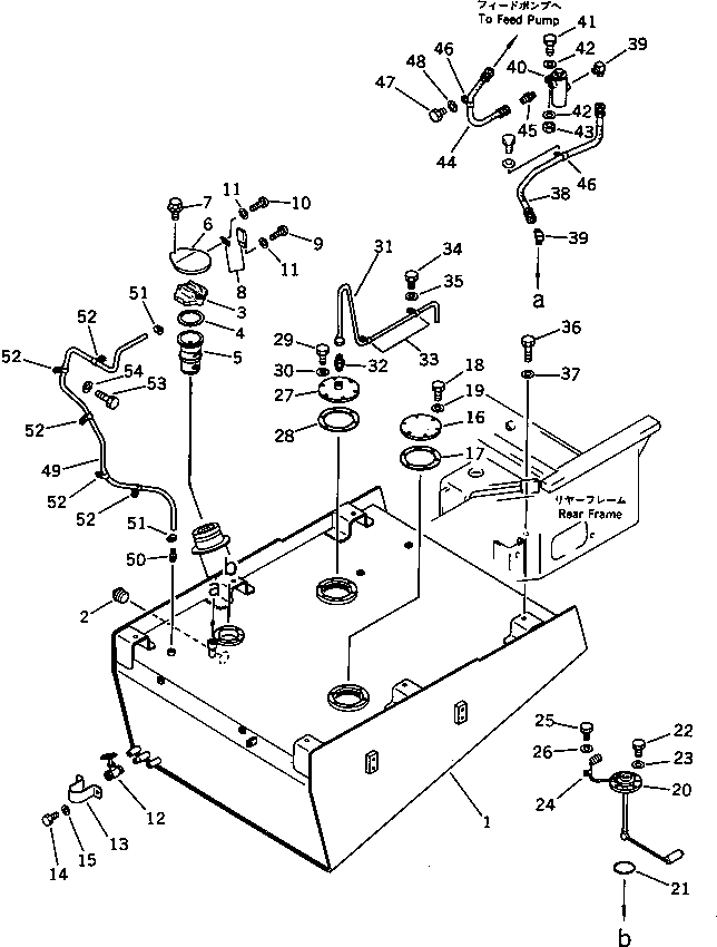 Wheel Loaders Komatsu / WA600-1 S/N 10001-UP (Overseas Version)(wa600-0c) / FUEL TANK AND PIPING (TBG SPEC.)(#11061-)(030170 : 1302A)