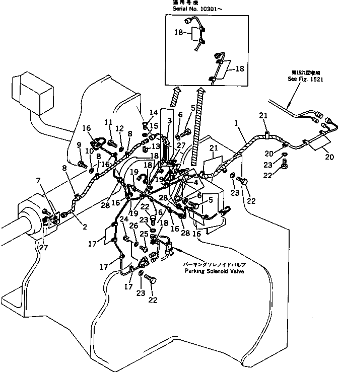 Wheel Loaders Komatsu / WA600-1 S/N 10001-UP (Overseas Version)(wa600-0c) / ELECTRICAL SYSTEM (FRONT LINE)(030410 : 1511)