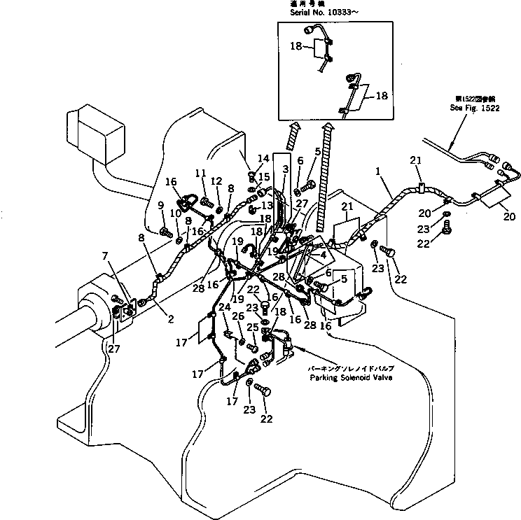 Wheel Loaders Komatsu / WA600-1 S/N 10001-UP (Overseas Version)(wa600-0c) / ELECTRICAL SYSTEM (FRONT LINE) (TBG SPEC.)(030420 : 1512)
