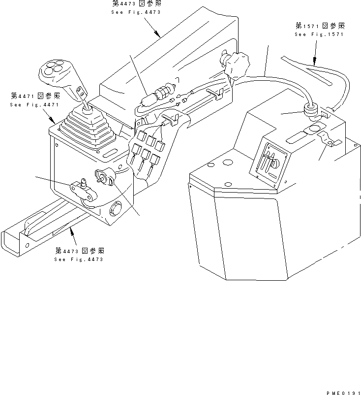 Wheel Loaders Komatsu / WA600-1 S/N 10001-UP (Overseas Version)(wa600-0c) / ELECTRICAL SYSTEM (FOR JOY STICK STEERING) (2/2)(#10881-)(030560 : 1572)