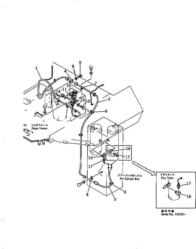Wheel Loaders Komatsu / WA600-1 S/N 10001-UP (Overseas Version)(wa600-0c) / ELECTRICAL SYSTEM (AIR GAUGE LINE) (TBG SPEC.)(#10001-11392)(030570 : 1581)