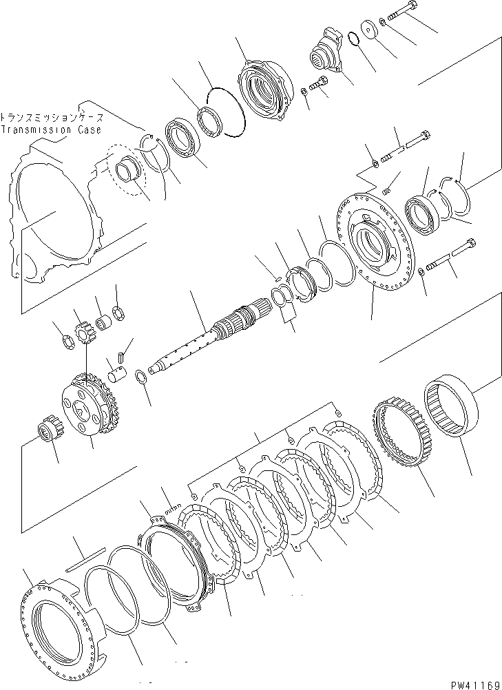 Wheel Loaders Komatsu / WA600-1 S/N 10001-UP (Overseas Version)(wa600-0c) / TRANSMISSION (REVERSE CLUTCH)(060070 : 2511)
