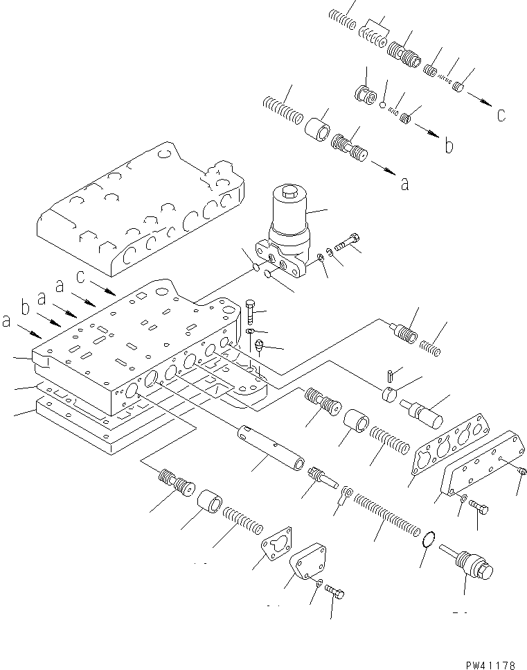 Wheel Loaders Komatsu / WA600-1 S/N 10001-UP (Overseas Version)(wa600-0c) / TRANSMISSION CONTROL VALVE (2/4)(060150 : 2532)