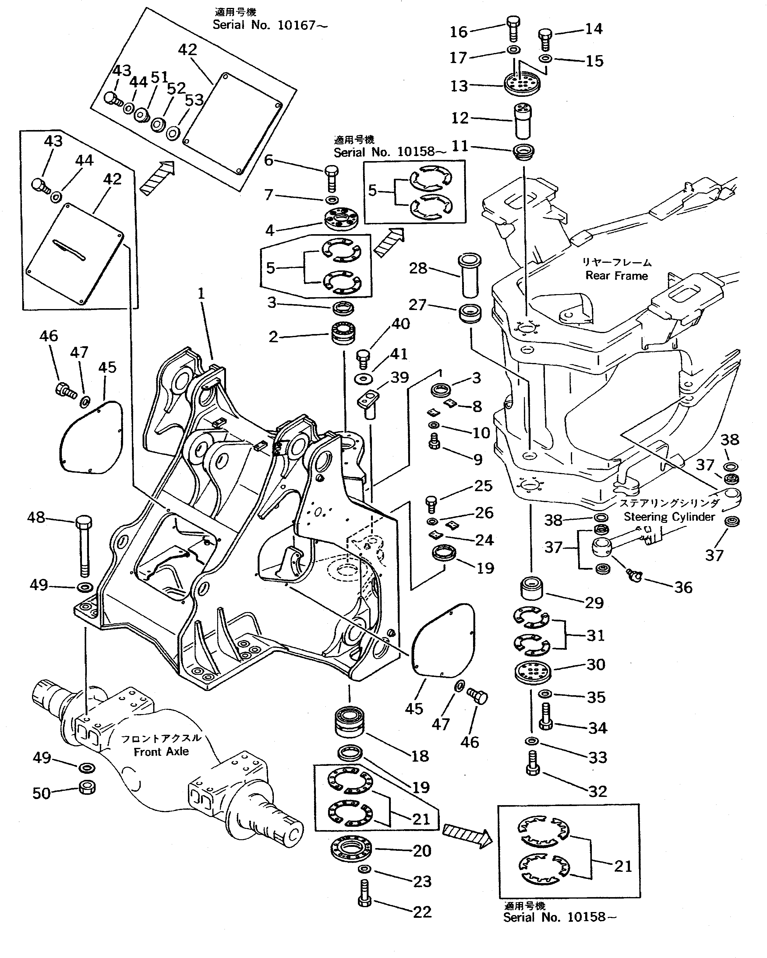 Wheel Loaders Komatsu / WA600-1 S/N 10001-UP (Overseas Version)(wa600-0c) / FRONT FRAME(#10001-.)(150010 : 5001)