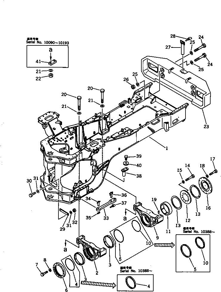 Wheel Loaders Komatsu / WA600-1 S/N 10001-UP (Overseas Version)(wa600-0c) / REAR FRAME(150070 : 5011)