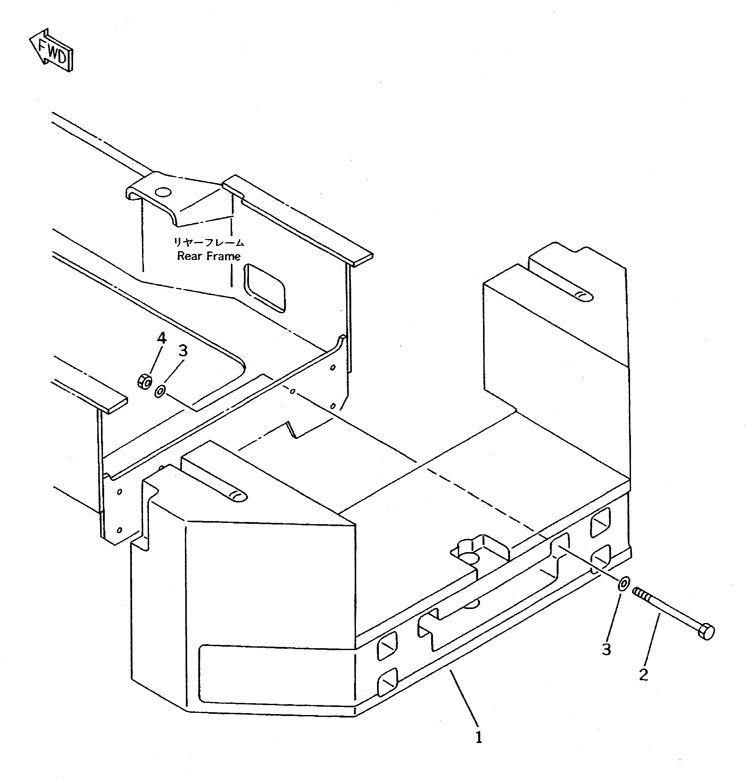 Wheel Loaders Komatsu / WA600-1 S/N 10001-UP (Overseas Version)(wa600-0c) / COUNTER WEIGHT (FOR LOG)(150090 : 5022)