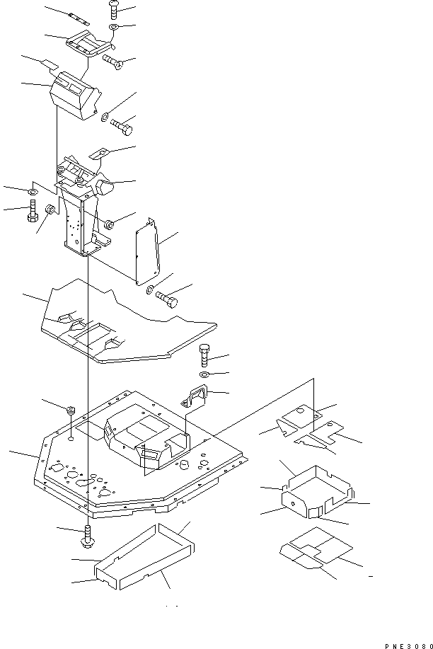 Wheel Loaders Komatsu / WA600-1 S/N 10001-UP (Overseas Version)(wa600-0c) / FLOOR FRAME AND DASHBOARD (WITH CAB) (FOR JOY STICK STEERING)(#10881-)(150220 : 5113)
