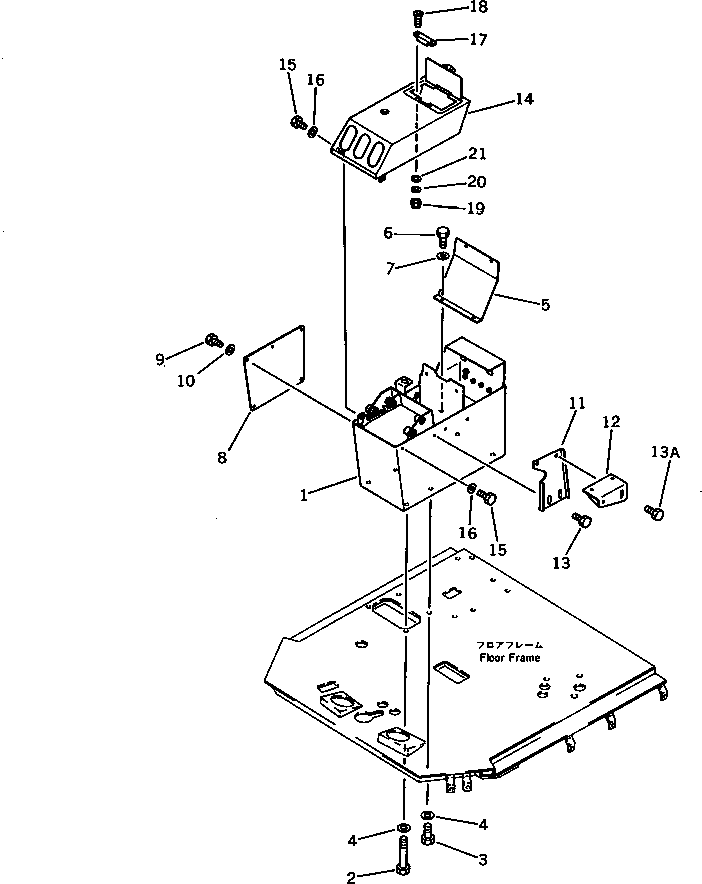Wheel Loaders Komatsu / WA600-1 S/N 10001-UP (Overseas Version)(wa600-0c) / CONSOLE BOX ? R.H. (WITH CAB)(#10001-10880)(150250 : 5131)
