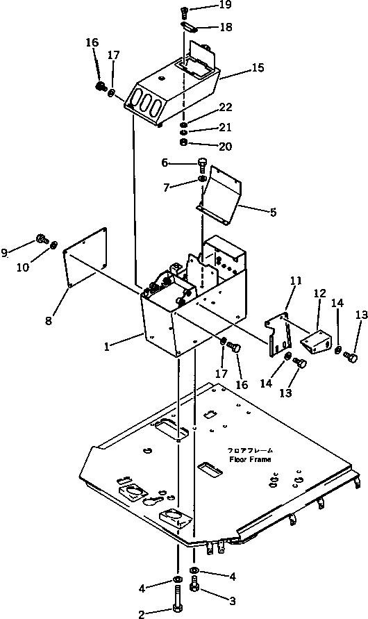Wheel Loaders Komatsu / WA600-1 S/N 10001-UP (Overseas Version)(wa600-0c) / CONSOLE BOX ? R.H. (WITH CAB) (TBG SPEC.)(#10001-11060)(150270 : 5132)
