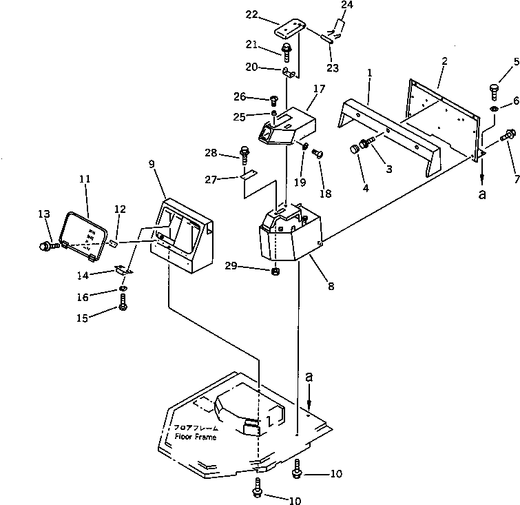 Wheel Loaders Komatsu / WA600-1 S/N 10001-UP (Overseas Version)(wa600-0c) / CONSOLE BOX ? L.H. (WITHOUT CAB)(#10881-)(150380 : 5145A)