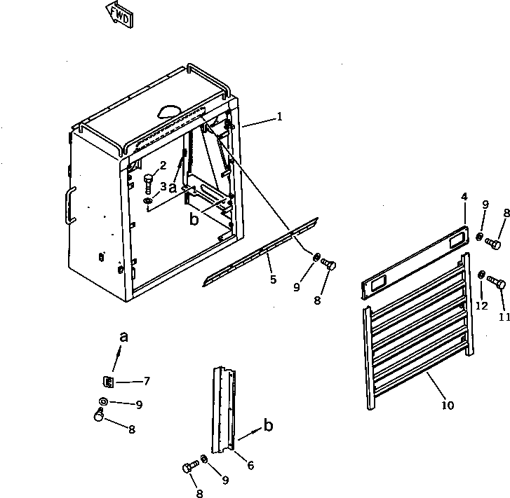 Wheel Loaders Komatsu / WA600-1 S/N 10001-UP (Overseas Version)(wa600-0c) / RADIATOR GUARD (TBG SPEC.)(150490 : 5202)