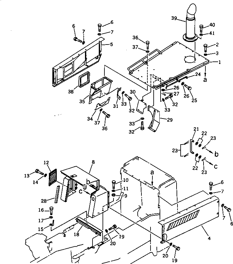 Wheel Loaders Komatsu / WA600-1 S/N 10001-UP (Overseas Version)(wa600-0c) / ENGINE HOOD(#10298-)(150510 : 5211A)
