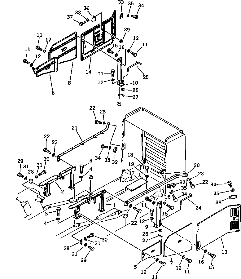 Wheel Loaders Komatsu / WA600-1 S/N 10001-UP (Overseas Version)(wa600-0c) / ENGINE SIDE COVER(#10001-11276)(150550 : 5221)
