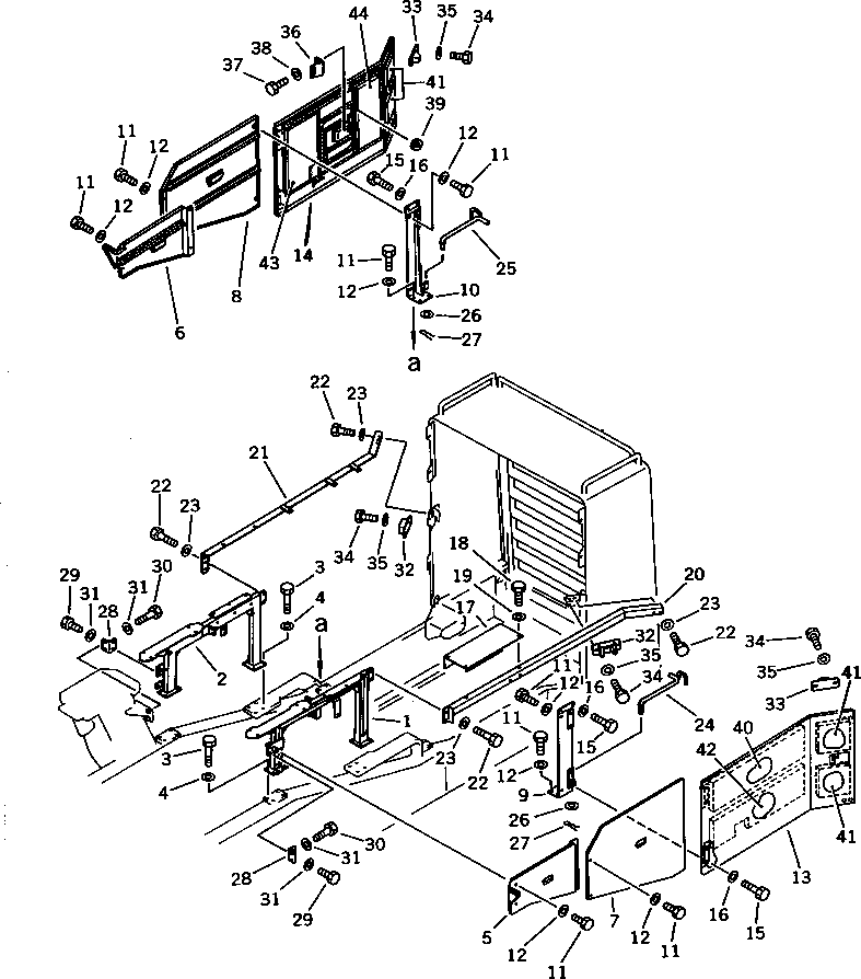Wheel Loaders Komatsu / WA600-1 S/N 10001-UP (Overseas Version)(wa600-0c) / ENGINE SIDE COVER (TBG SPEC.)(#10001-11060)(150570 : 5222)